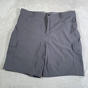 Orvis Shorts Mens 40 Gray Cargo‎ Performance Nylon Spandex Hiking Travel Stretch